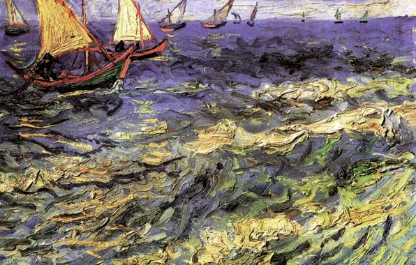 Картинка Винсент ван Гог, Maries 2, Seascape at Saintes