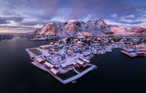 Море, залив, Norway, Ballstad
