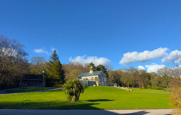 Grass, sky, park, beautiful, mood, aesthetic, greenhouse, lancashire