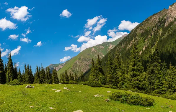 Картинка облака, пейзаж, горы