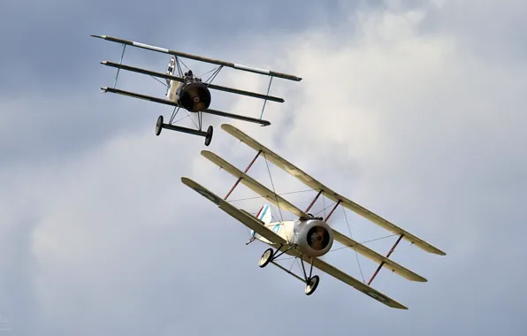 Картинка небо, авиация, войны, самолеты, истребители, Первой мировой