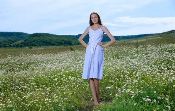 Field, model, outside, gorgeous, photoshoot, posing, beautiful face, wildflowers