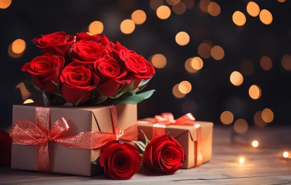 Любовь, цветы, подарок, романтика, розы, букет, love, happy