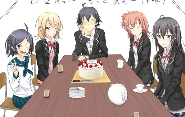 Девушки, парень, персонажи, Oregairu