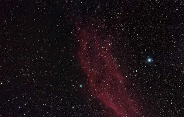 Звезды, nebula, California, NGC 1499