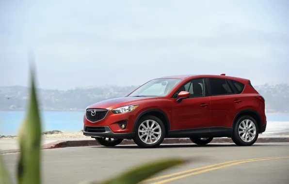 Море, красный, Авто, Mazda, кроссовер, skyactiv, CX-5, Soul red