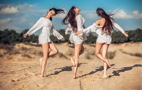 Песок, девушка, танец, girl, photographer, model, танцует, нимфа
