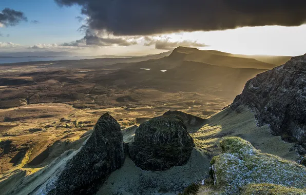 Cloud, mountain, lake, scotland, bioda buidhe