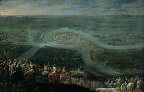 Масло, картина, Ламберт де Хондт II, Войска Людовика XIV