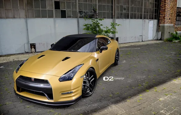 Nissan, GT-R, R35, Gold