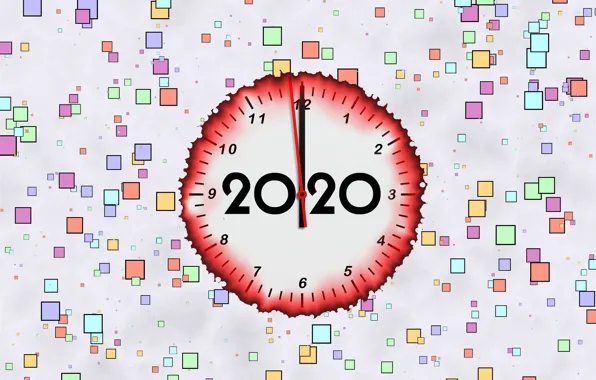 Картинка фон, стрелки, Новый Год, циферблат, 2020