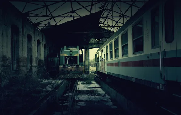 Картинка вагоны, депо, транспортное, old trains