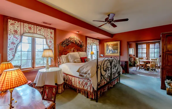Интерьер, спальня, столовая, Sedona, Mayacamas Mountain range, Dry Creek Rd