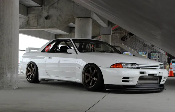 Nissan, turbo, white, wheels, skyline, japan, jdm, tuning