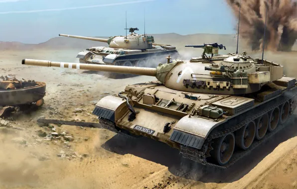 Картинка израильские модификации, Ti-67, ТИ-67, советских средних танков T-54 и Т-55, Tiran 5, Тиран 4