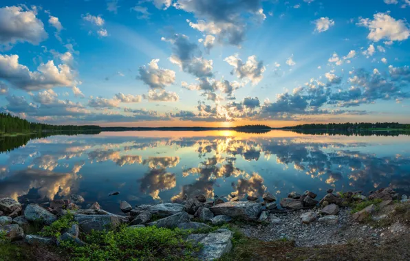 Картинка природа, Lake Kiantajärvi, Suomussalmi