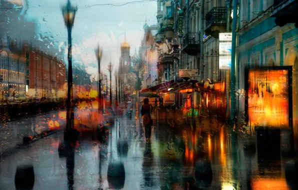 Картинка капли, дождь, Санкт-Петербург, храм, Спас на Крови
