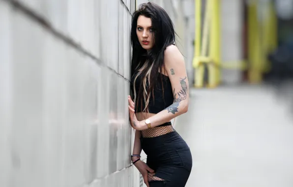 Картинка взгляд, лицо, брюнетка