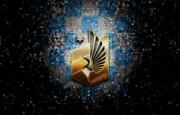 Wallpaper, sport, logo, football, glitter, checkered, MLS, Minnesota United