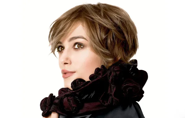 Взгляд, девушка, стрижка, актриса, Keira Knightley, знаменитость, кира найтли