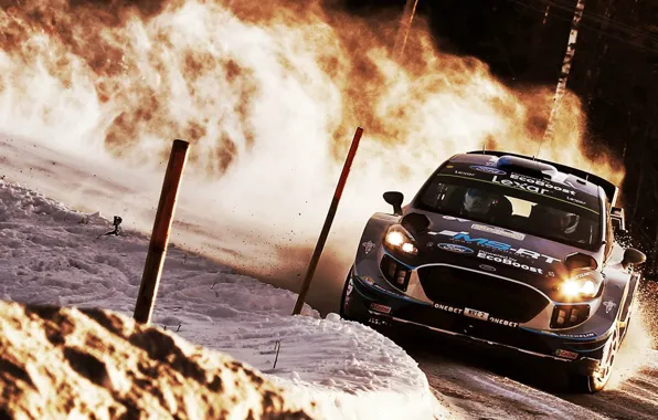 Картинка car, Ford, sport, Sweden, rally, snow, Ford Fiesta, Ott Tanak