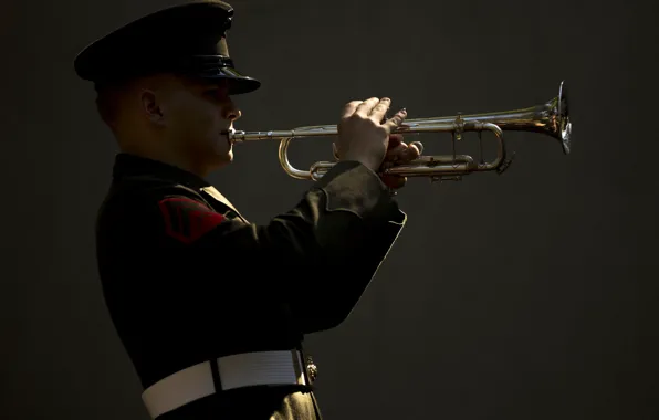 Картинка музыка, труба, солдат