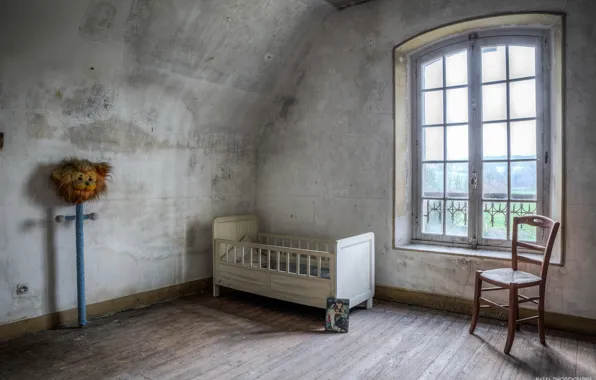Комната, кровать, окно