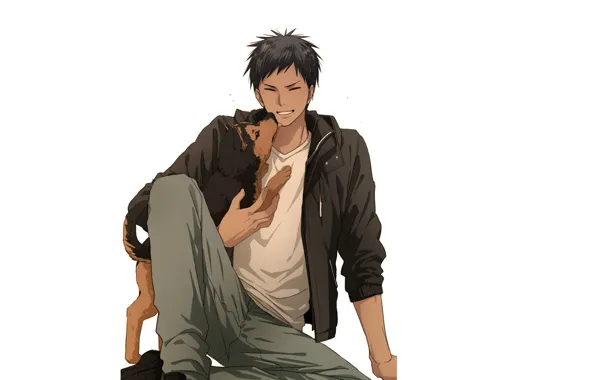 Собака, парень, Баскетбол Куроко, Kuroko no Baske, Аомине Дайки