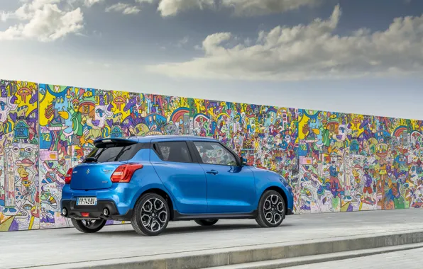 Картинка граффити, Suzuki, Hybrid, Swift, Sport, 2020, стенa