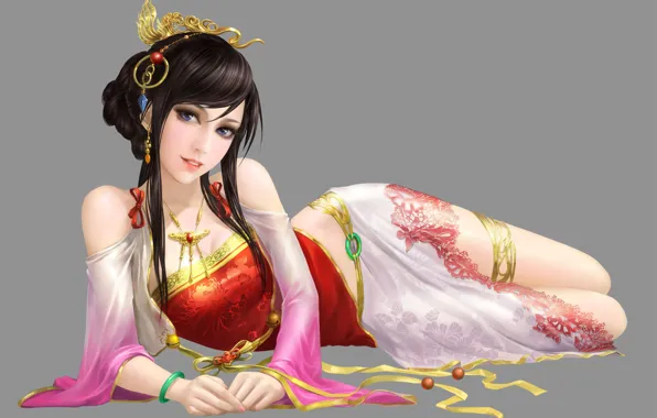 Картинка девушка, настроение, игра, аниме, арт