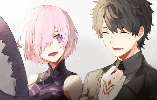 Девушка, аниме, арт, парень, Двое, Fate/Grand Order, fate/grand order, Судьба великая кампания