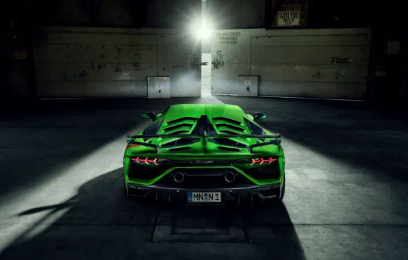 Lamborghini, суперкар, вид сзади, Aventador, Novitec, SVJ, 2019, Aventador SVJ