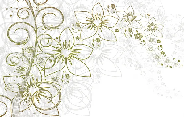 Картинка листья, цветы, фон, текстура, flowers