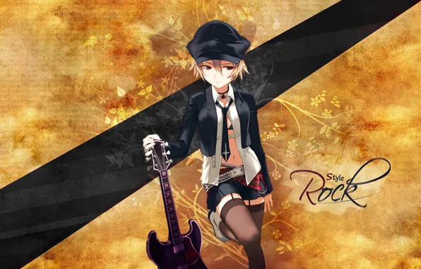 Картинка гитара, аниме, рок, style rock