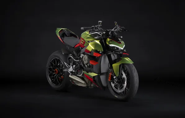 Картинка Lamborghini, Ducati, Bikes, 2024, Dark background, Ducati Streetfighter