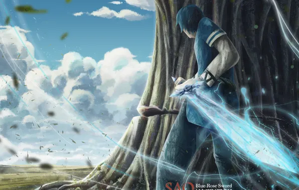 Меч, парень, Мастера меча онлайн, Sword Art Online