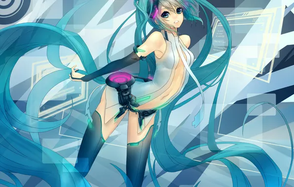 Абстракция, vocaloid, hatsune miku