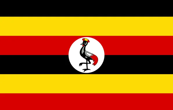 Картинка red, logo, black, yellow, Africa, Uganda