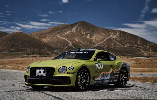 Купе, Bentley, Continental GT, Pikes Peak, 2019, на фоне гор, 626 л.с.