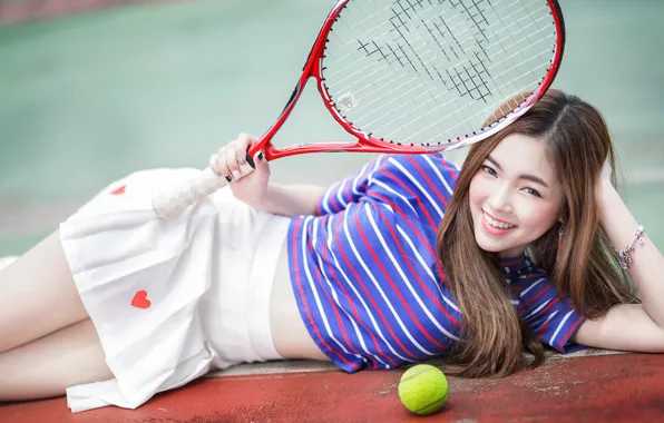 Картинка девушка, улыбка, азиатка