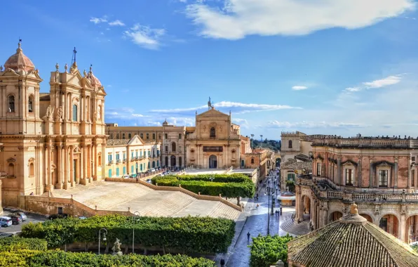 Италия, Siracusa, Roman Catholic cathedral in Noto in Sicily, Кафедральный собор Святого Николая, Noto, Cathedral …