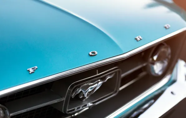 Mustang, Ford, фара, 1967, Fastback, круглая