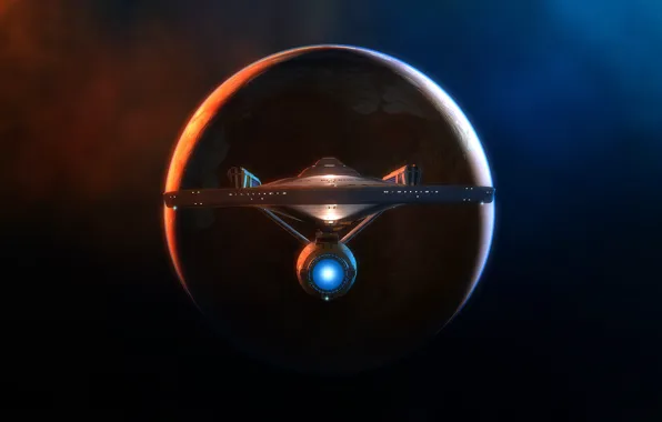Обои Звезды, Планета, Космос, Туманность, Корабль, Stars, Space.