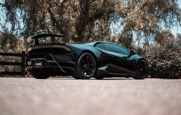 Картинка Lamborghini, black, tuning, Huracan
