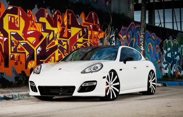 Картинка Panamera, Porshe, White, Wheels, Forgiato