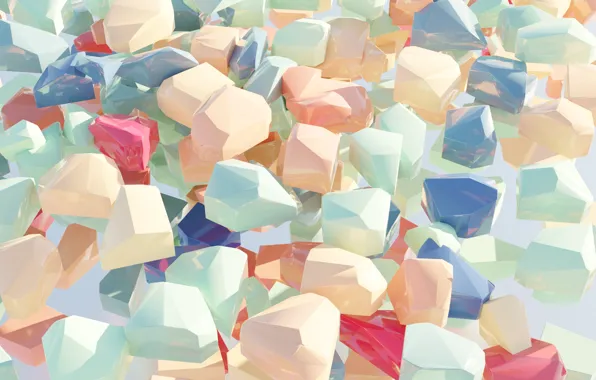 Свет, блеск, цвет, фрагменты, абстракция 3D