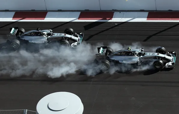 Картинка Mercedes, Formula 1, AMG, Lewis Hamilton, Nico, Rosberg, 2014, sochi