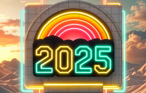 Цифры, Новый год, дата, 2025, Новый 2025 год