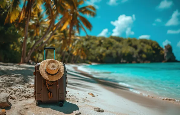 Море, пляж, лето, отдых, чемодан, summer, holidays, курорт