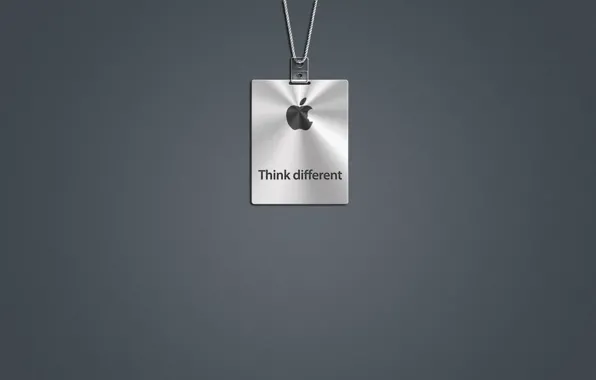Картинка серый, apple, лого, mac, Think Different